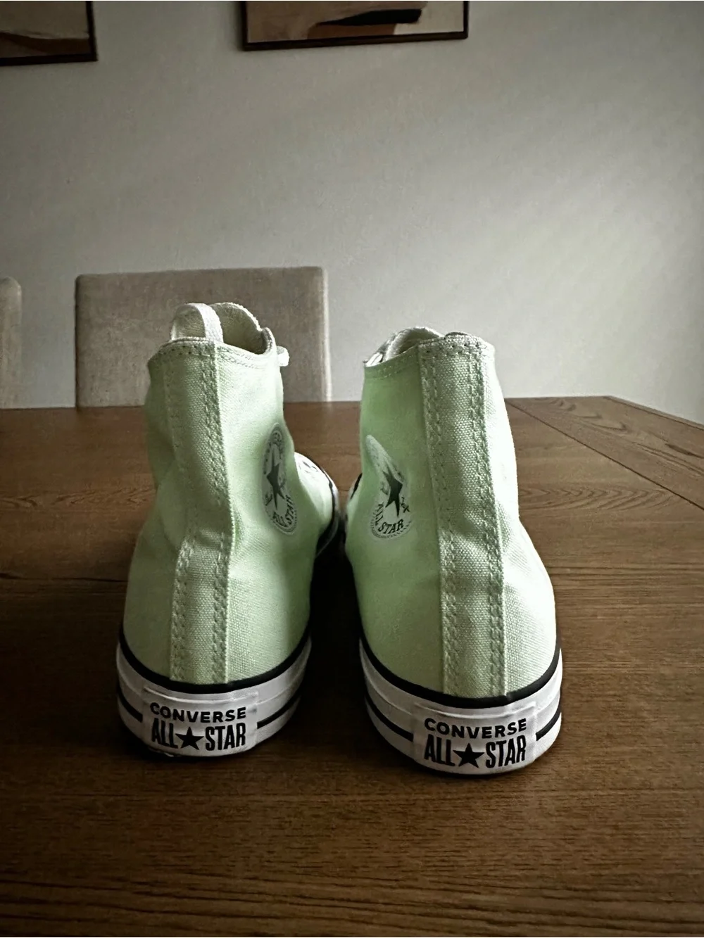 Converse High Top Sneakers Light Green with White